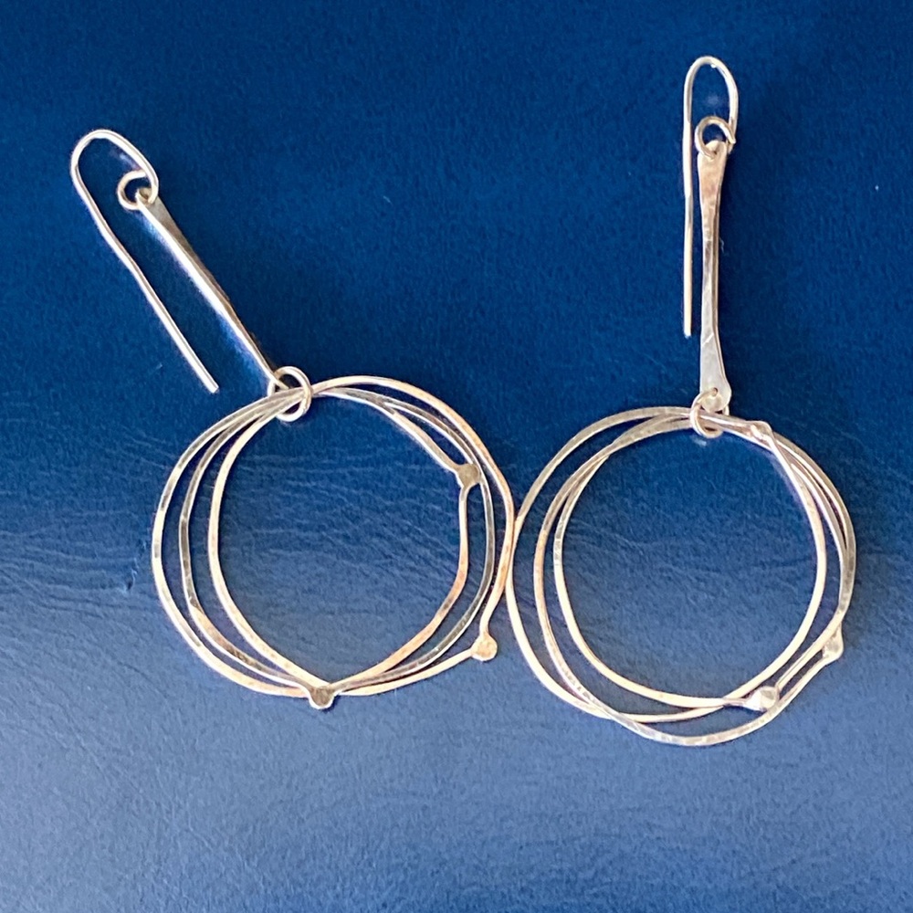 Sterling Tree Ring Earrings